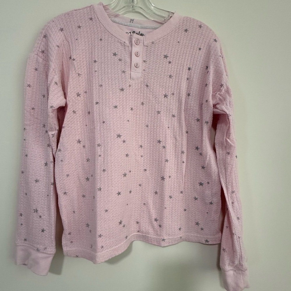 NWT, PJ Salvage, girls, blush stars, pajama top
